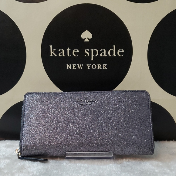kate spade Handbags - Kate Spade Dusk Navy Glitter Sparkle Continental Wallet NWOT